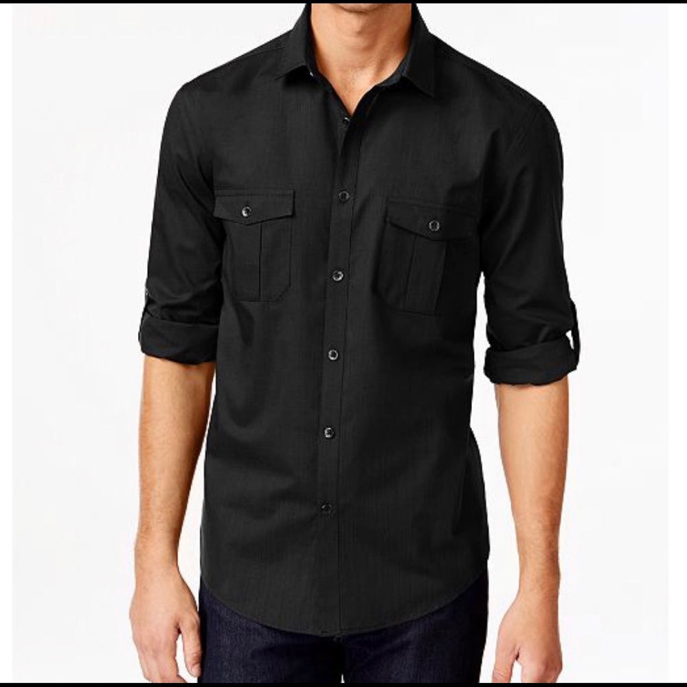 Men’s Black Alfani Dress Shirt